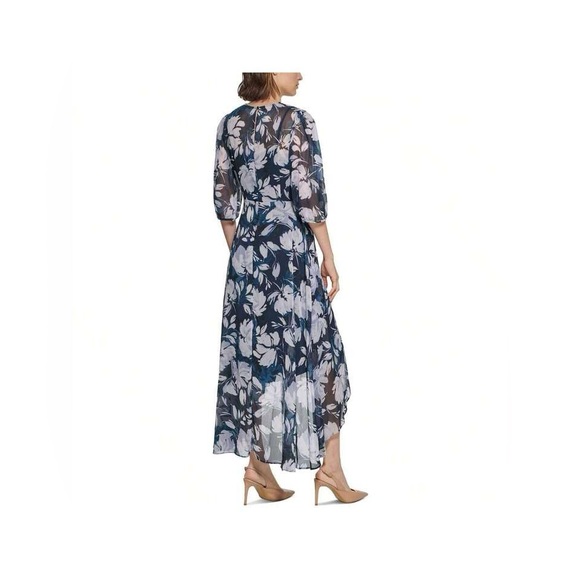 Calvin Klein High Low Midi Navy Dress size 12 - Picture 4 of 7